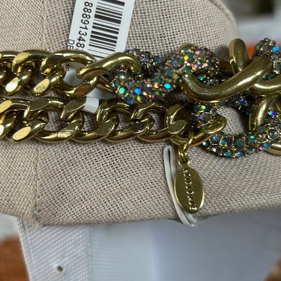 Heidi Daus "XL Hoops" Crystal-Accented Curb-Link Long Necklace AURORA BOREALIS - Picture 3 of 3